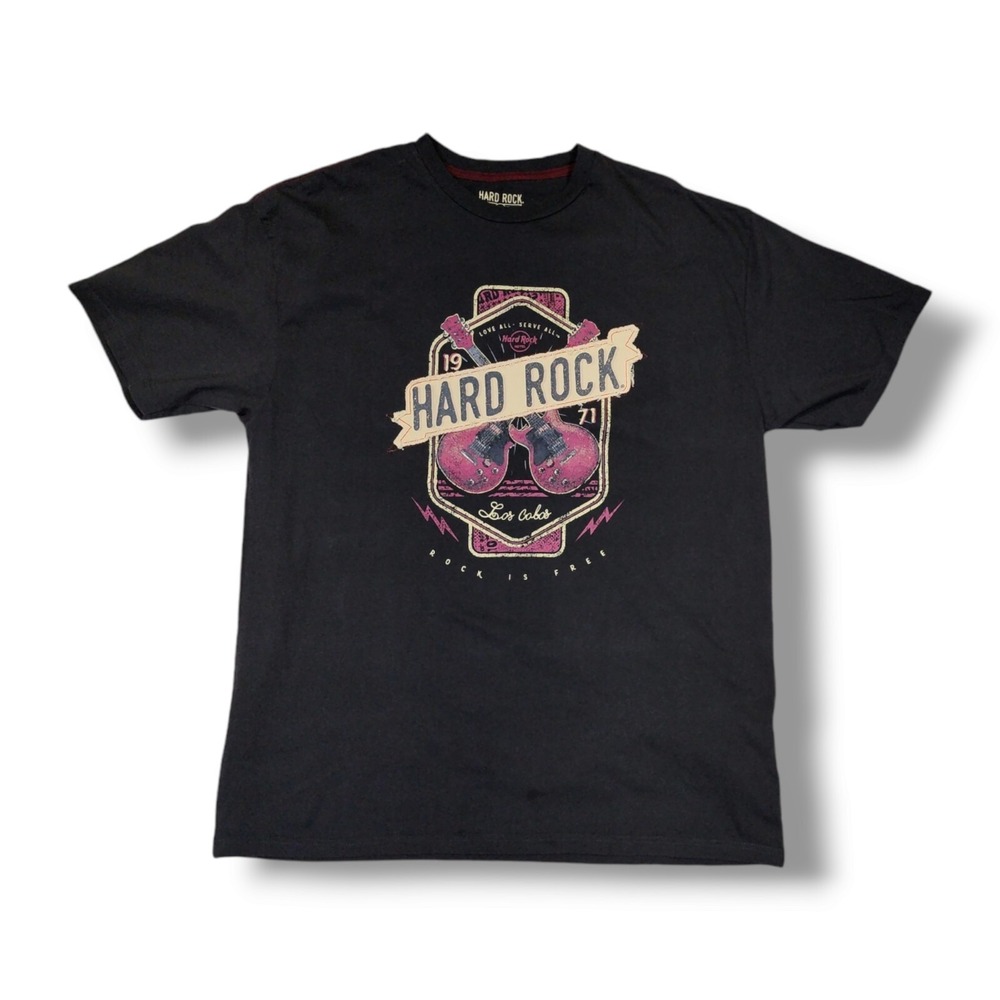 Hard Rock Hotel Los Cabos Black Cotton Rock Is Free Crew Neck Shirt Men's XL